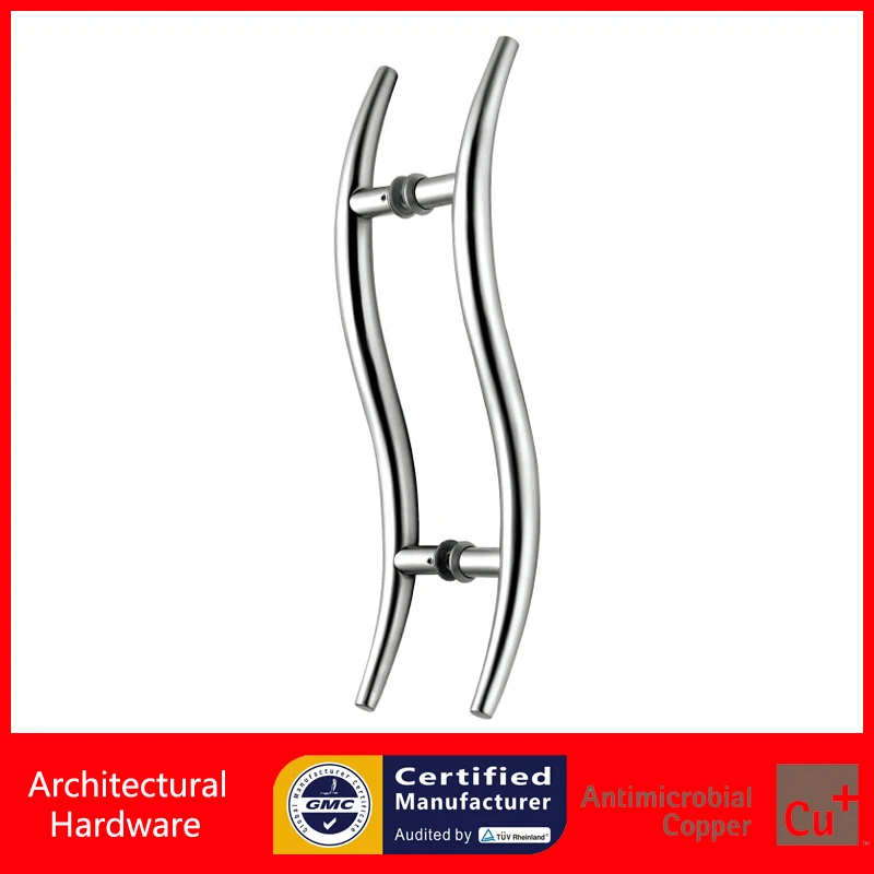 Pearl Chrome Door Handle Solid Copper Pull Handles PA 307 25*420mm