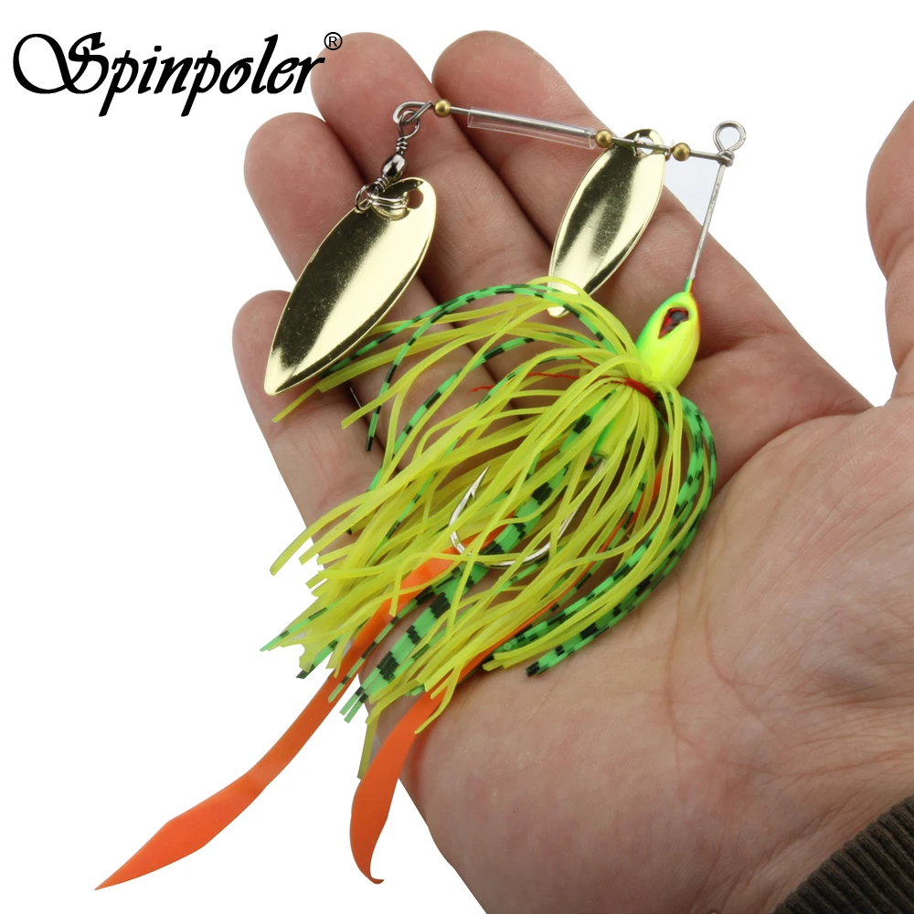 Spinpoler 1PC Spinner Bait Buzz Fishing Lure Lead Head Metal Spoons