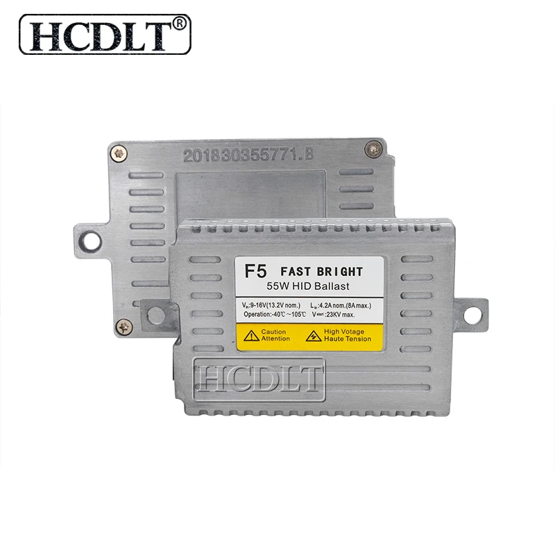 HCDLT AC 55W F5 Fast Bright DLT Xenon HID Ballast For Car Light Bulb H1 H3