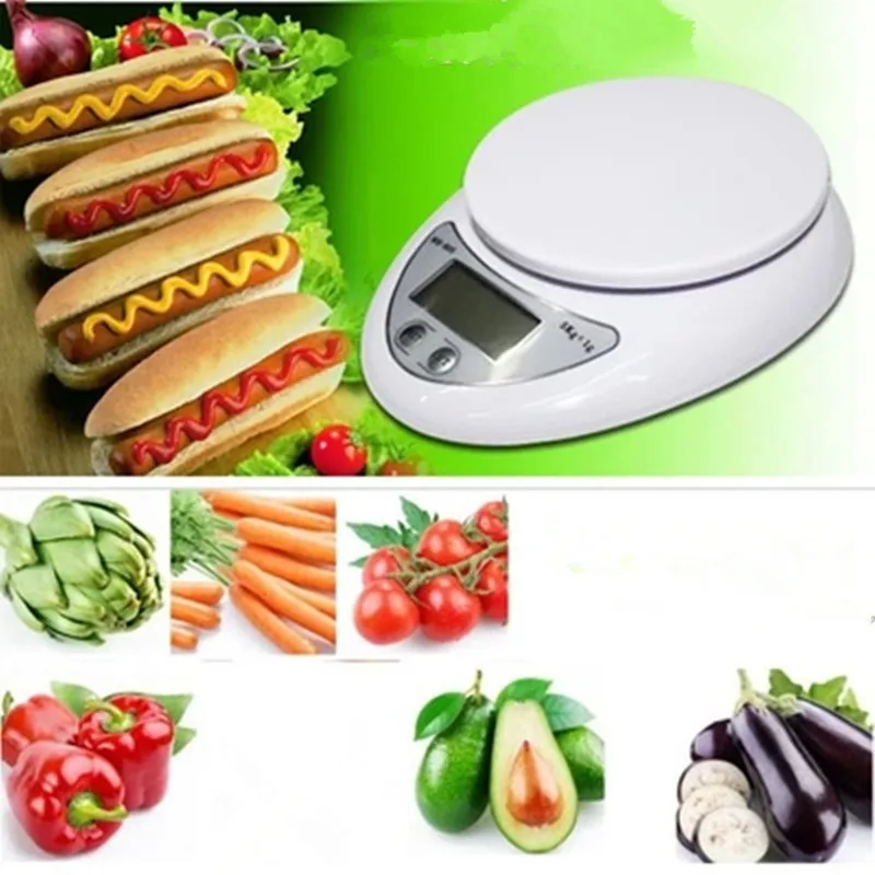 Bilancia Elettronica Da Cucina Bilancia Wh-B05 Nutrizione S Piccola Bilancia Elettronica S 5Kg/1G Bilancia Commercio Estero Bilancia Grammo S