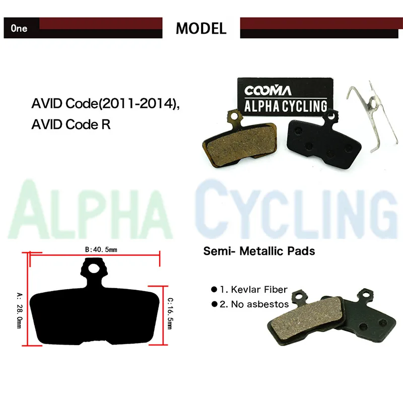 Велосипедные дисковые Тормозные колодки для AVID SRAM Код R, кодовый диск тормоза, смола, 4 пары