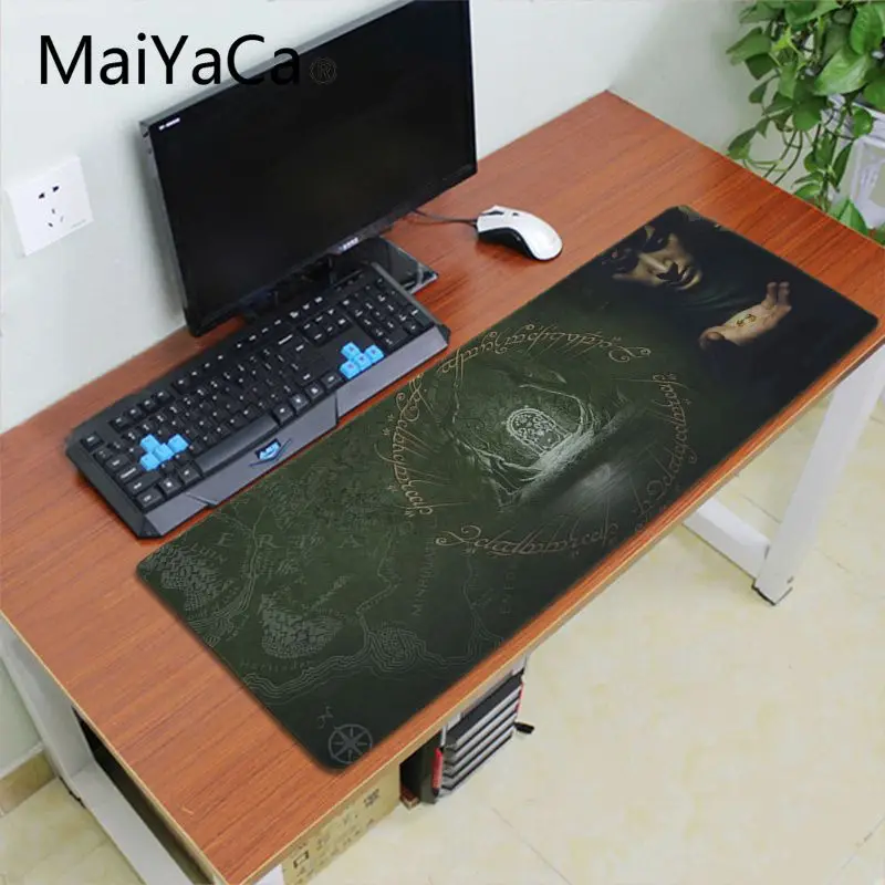 Maiyaca в запасе Властелин колец геймер игровые коврики коврик для мыши большой размер игровой коврик для мыши Прочный ПК Противоскользящий коврик для мыши - Цвет: Lock Edge 30x80cm