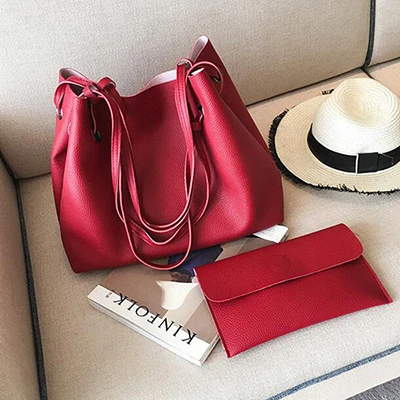 

Soft leather ladies bag set 2018 fashion ladies shoulder bag high quality handbag