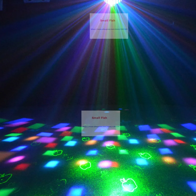 9 светодио дный s мини бабочка Professional светодио дный LED этап световые эффекты Портативный 150 мВт RG два цвет лазерные лучи для Новый год