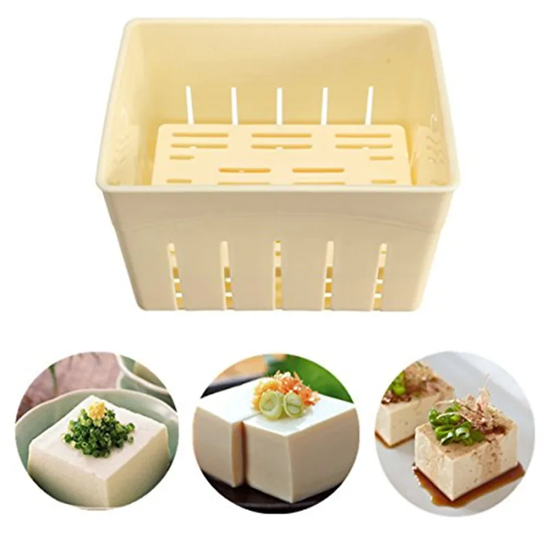 

Realand DIY Homemade Tofu Press-Maker Mold Box Plastic Soybean Curd Making Mould Kit with Cheese Cloth