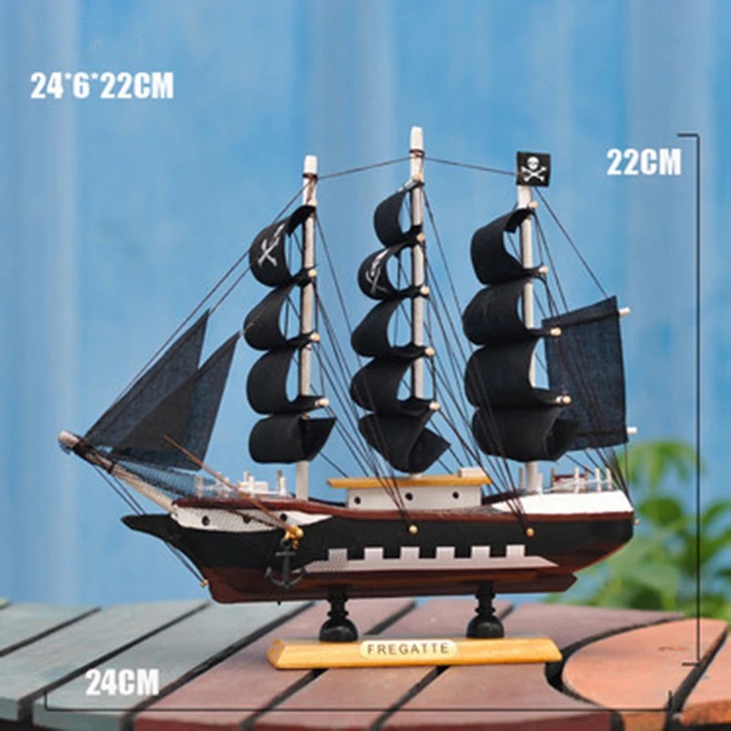 Украшение для дома в средиземноморском стиле, пират из черного жемчуга, модель корабля, подарок на день рождения, украшение для стола в средиземноморском стиле, A01 - Цвет: FJ24016