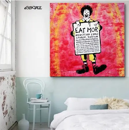 

hand paintedsuper movie star pop art wall dec. modern abstract oil painting on canvas graffitti street for wedding living room