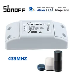 5 piezas Sonoff WiFi inteligente interruptor inalámbrico módulo controlador RF/433 Mhz/App ewelink control remoto inteligente casa de automatización 5 piezas Sonoff WiFi inteligente interruptor inalámbrico módulo controlador RF/433 Mhz/App ewelink control remoto inteligente casa de automatización
