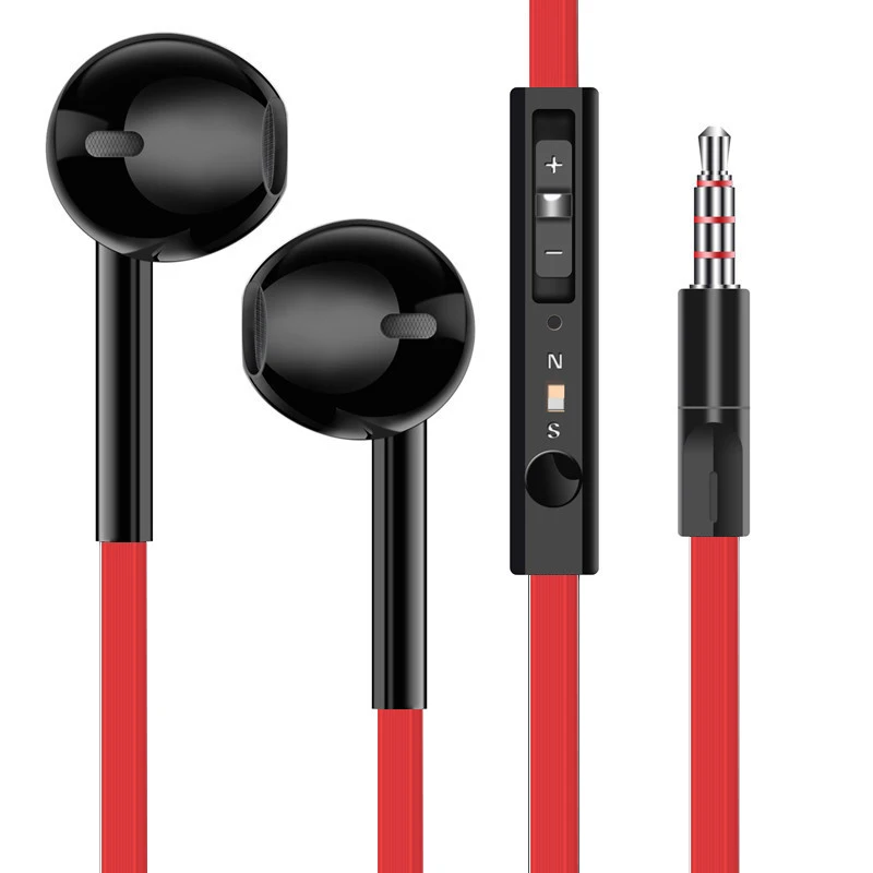 Наушники EARDECO с плоским проводом наушники вкладыши басами Hi Fi проводные 3 5 мм для