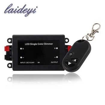 

DC 5V 12V 24V 3 Key RF Wireless Dimmer 8A LED Single Color Dimmer Brightness Controller For LED Spot lamp Recessed Strip Light