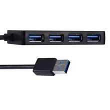 Настоящий 4 Порты и разъёмы usb-хаб USB3.0 концентратор 5 Гбит/с разветвитель адаптер высокого Скорость концентратор для ПК Mac Тетрадь ноутбука, настольного компьютера