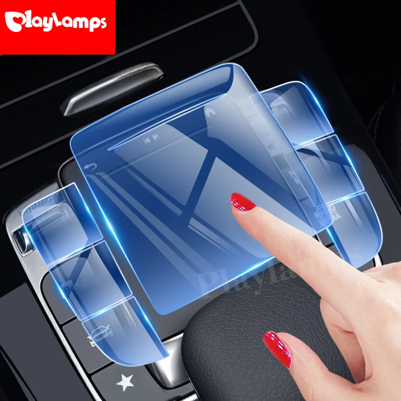 

Stickers For Mercedes Benz transparent TPU Protective Film stickers Center Control Mouse Knob Protector Sticker Car Accessories