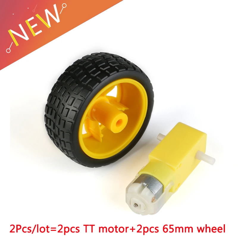 2 шт TT Мотор умный автомобиль робот мотор-редуктор для arduino Diy колеса двигатель