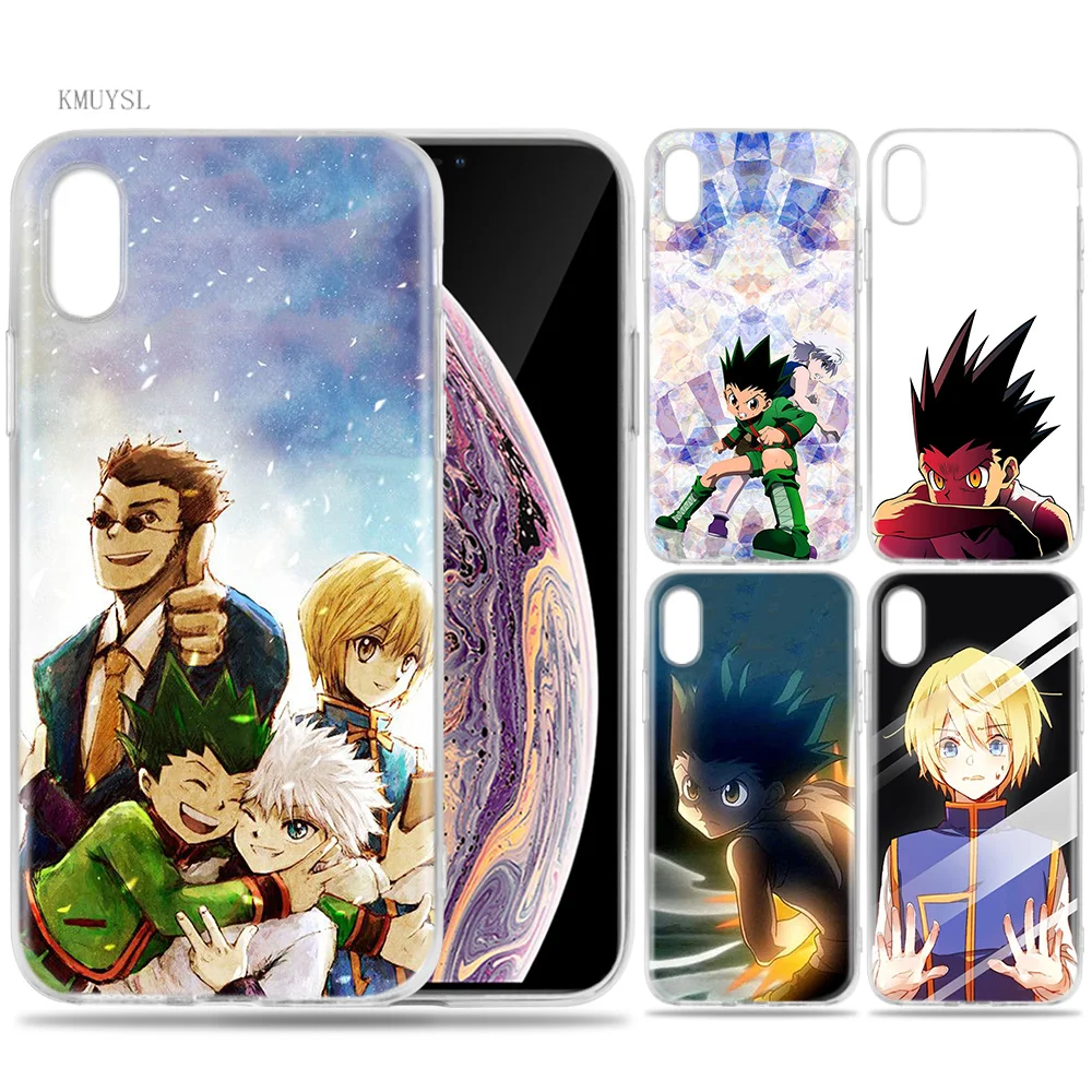 

KMUYSL Hunter x Hunters OVA anime Silicon Sillicone Transparent Soft Coque Case Cover for iPhone X XS MAX XR