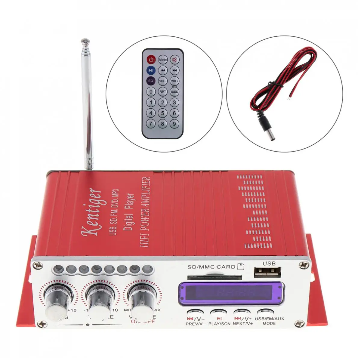 Kentiger HY-502 2CH Hi-Fi цифровой аудио плеер Автомобильный усилитель fm-радио стерео плеер Поддержка SD/USB/MP3/DVD вход