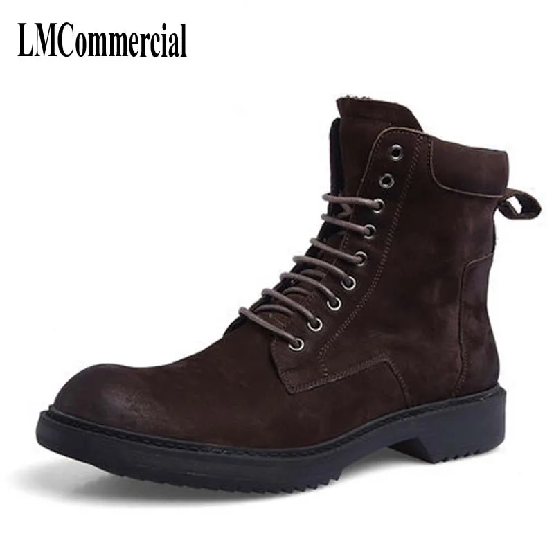 

Autumn Martin boots shoes for male leather retro Korean Short Boots