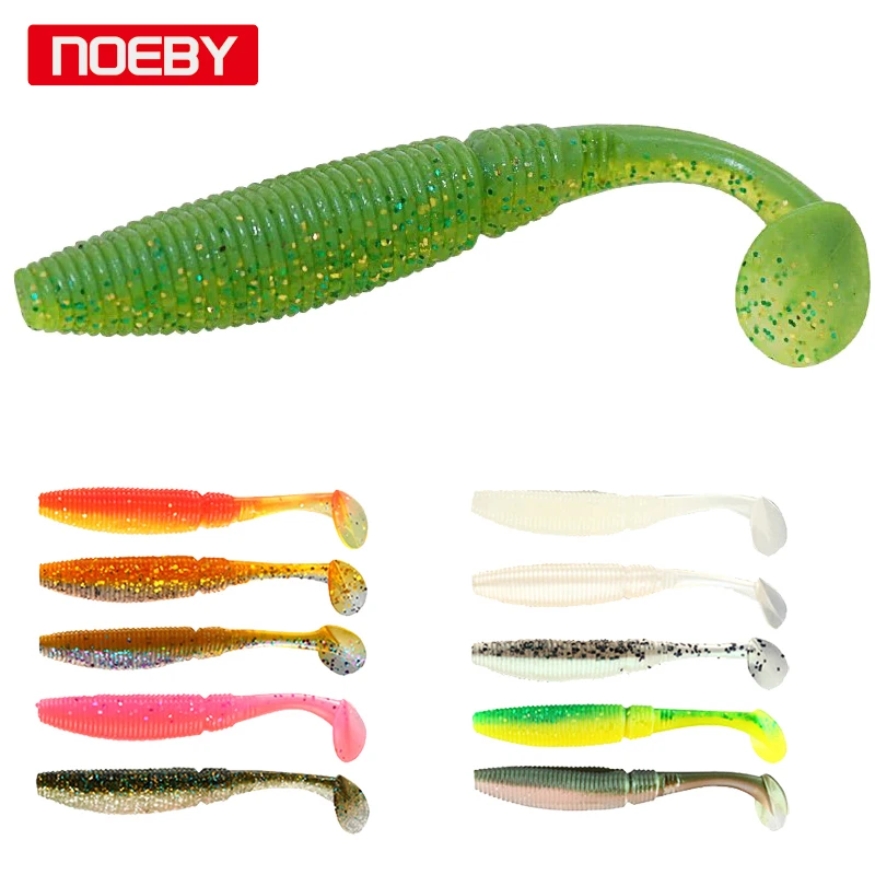 Noeby мягкие приманки 6 шт. 8 5 см 10 Pesca Shad f приманка для UL рыбалки червь плавающие