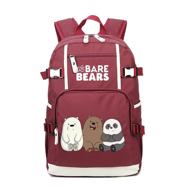 We Bare Bears Kawaii Grizzly Panda Ice Bear Cute Backpack Cartoon ...