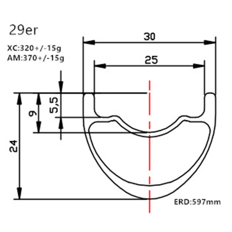 29er Углеродные mtb ободки дисков 30x24 мм бескамерные Велосипедные обода 320 г диски mtb aro 29 mtb rodas mtb 29 ERD 597 мм