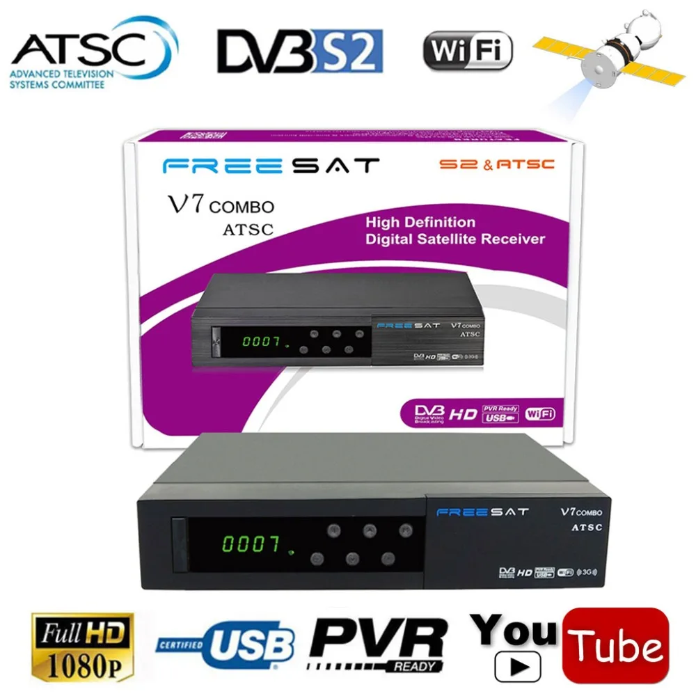Freesat v7 1080P Digital DVB S2 ATSC Combo Support HD AC3 font b Audio b font