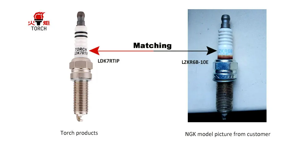 4 упаковки/6 пакетов Китай фонарь свечи зажигания WR7D+/BPR6ES/W20EPR-U/RN9YC/F6RTC