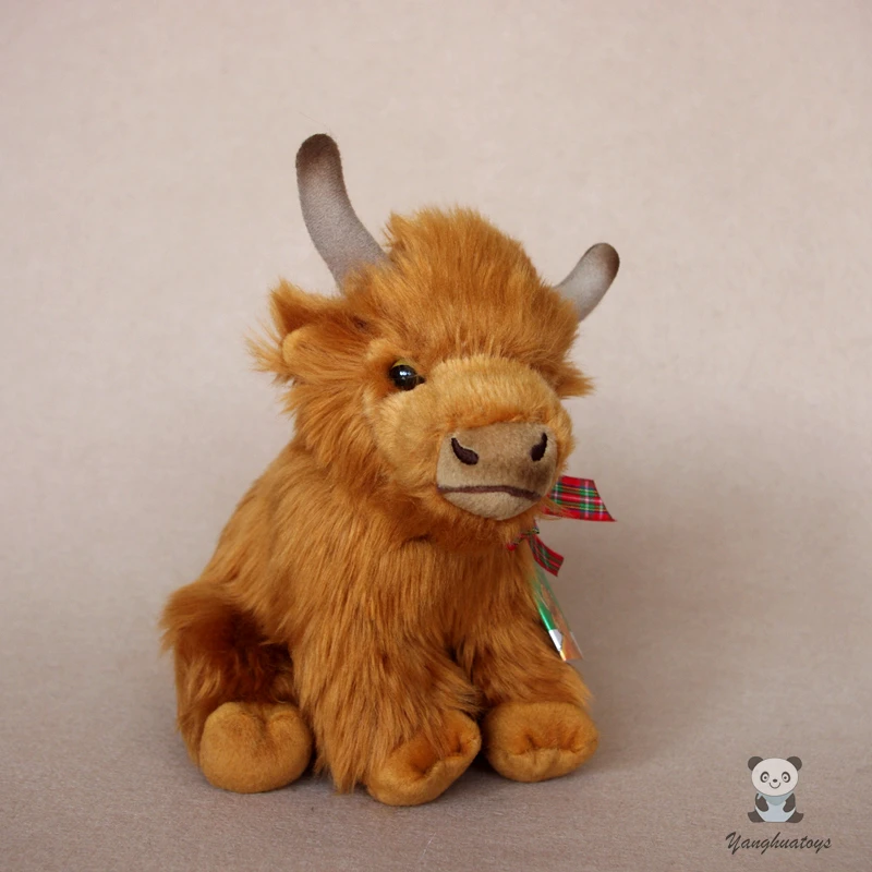

Real Life Plush Yak Doll Children'S Educational Toy Gifts Toys Scottish Highland Cattle Dolls