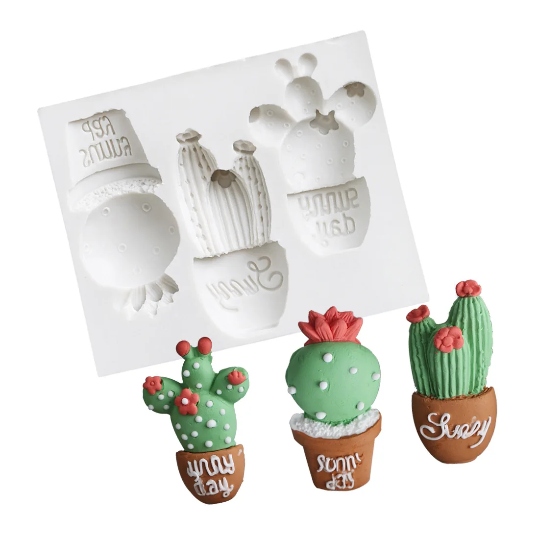 

Cartoon Pattern Cute Cactus Candles Molds 3D Silicone Mold for Making Candle for Plasters Handmade DIY Cake Chocolate Fondant