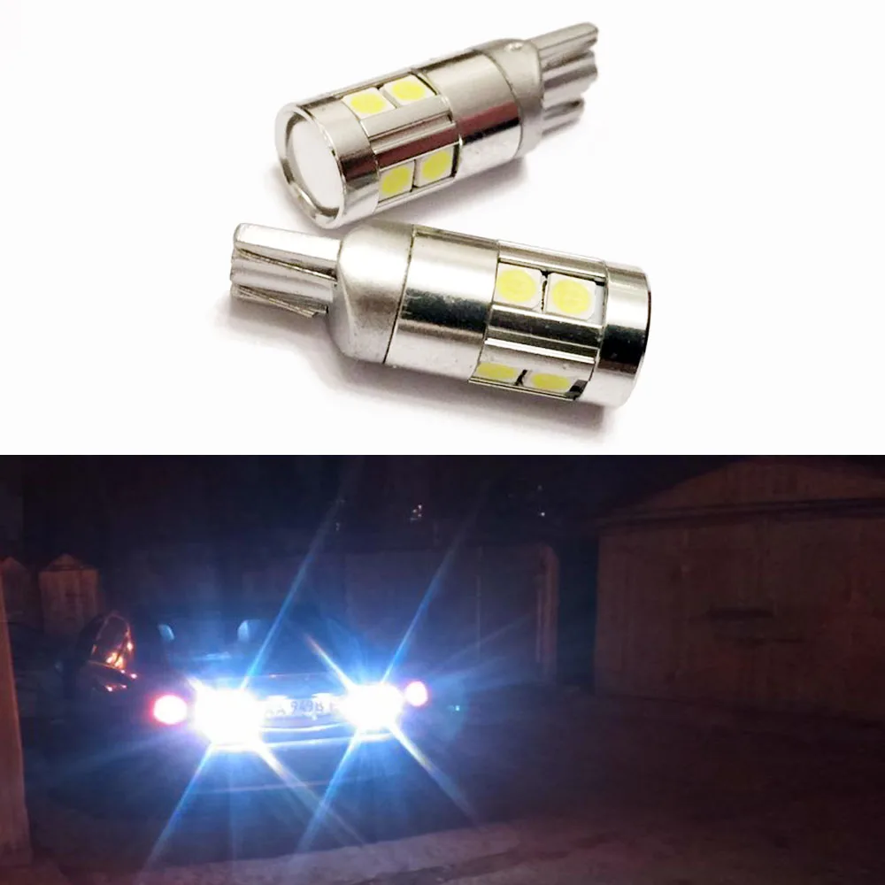 2 шт T10 W5W 194 с can bus 9SMD 3030 ошибок автомобиля разрешение на парковку пластина просвет