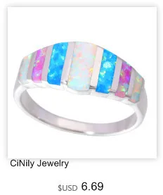 CiNily создан розовый белый огненный опал многоцветный камень посеребренный оптом женское Ювелирное кольцо обручальное в виде цепи браслет OS664-OS665