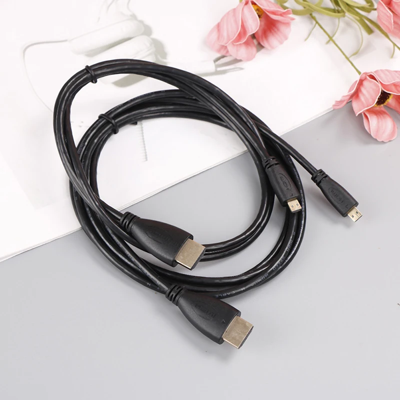 1 м/1,8 м черный кабель MicroHDMI 1 м/1,4 м 1,8 Стандартный переписка/micro HDMI кабели