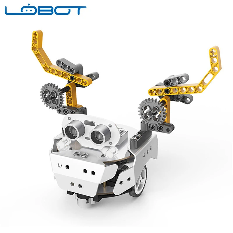 LOBOT Qbot Pro DIY scrach3.0 программируемый Многофункциональный отслеживающий избегание приложение Smart RC робот автомобиль совместимый