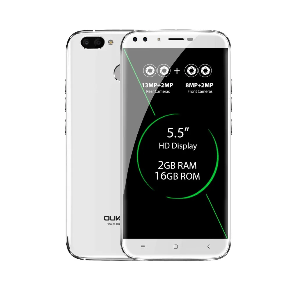 Oukitel U22 Смартфон Android 7 0 3g 5 ''четыре Камера 8.0MP + 5MP 2 ГБ 16 Гб 2700 мА/ч 4 ядра MTK6580