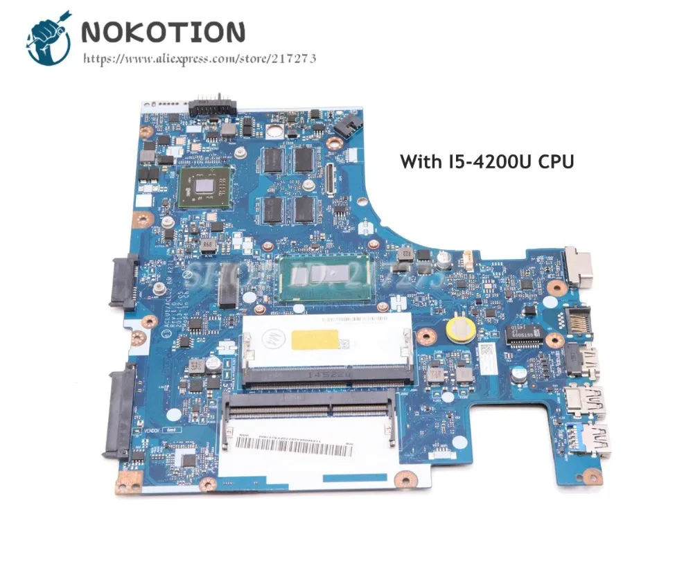 Материнская плата NOKOTION для ноутбука Lenovo Ideapad G40 70 основная ACLU1 ACLU2 NM A271 DDR3L SR1 I5 4200U CPU