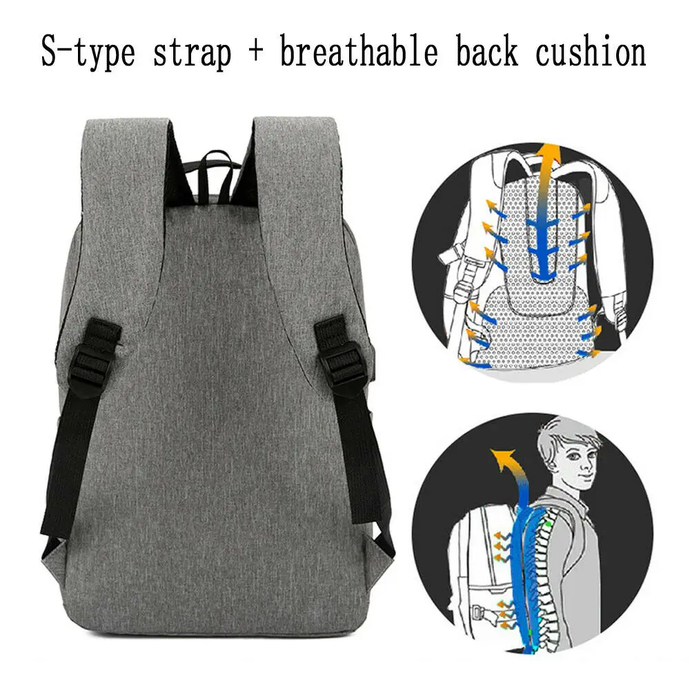  Anti-theft men's laptop backpack business travel multi-function canta school bag USB charging inter - 33008554202