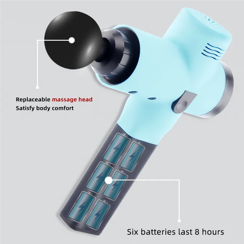 2600 мАч перкуссионный массажный пистолет фитнес 5 скоростей ручной Глубокий Мышц вибрации тела для расслабления для лечения массажер оборудование