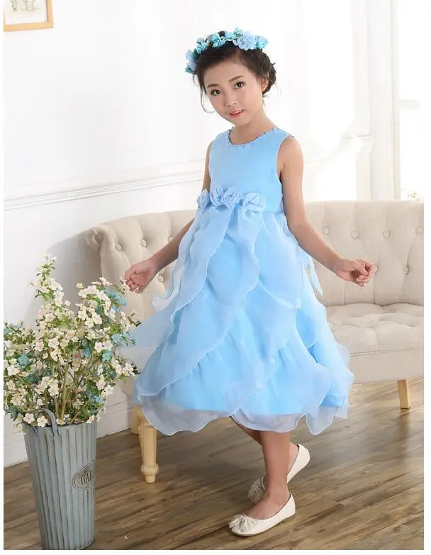 

Baby Girls Pageant Formal Dresses 2017 Flowers Cute Infant Girls Lace Princess tutu Dress Kids Birthday Wedding Party Dresses