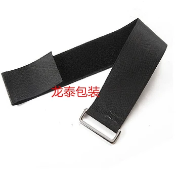 5 개/몫 5cm x 50cm 매직 테이프 케이블 타이 나일론 스트랩 스테인레스 스틸 버튼 후크 & 루프 테이프 금속 버클