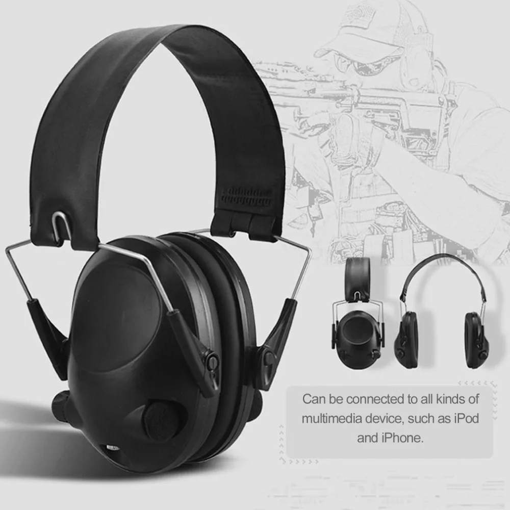 

TAC 6s Noise Canceling Tactical Shooting Headset Anti-Noise Sport Hunting Electronic Shooting Earmuff Headphone