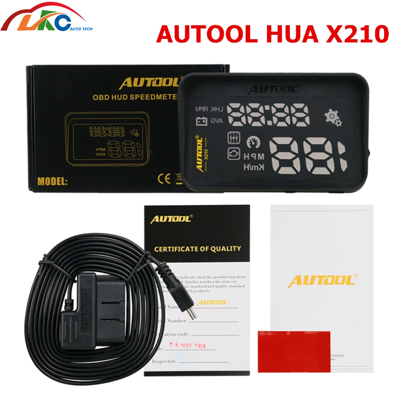 AUTOOL X210 Auto Projector OBD II Vehicle Speeding Warning MPH/KM/h with Anti-slip Pad Car Head-Up Display | Автомобили и