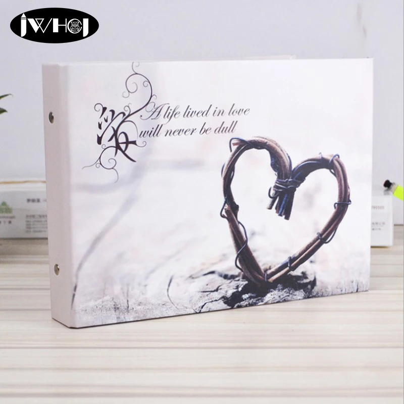 

Creative 10inch elegant love heart Photo Album Wedding Children Family Memory Record Album diy Handmade Sticky Type scrapbooking