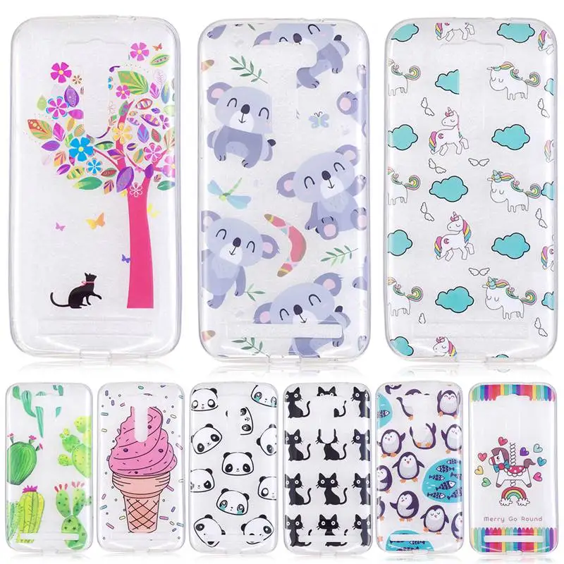 Fashion Soft TPU 3D Cartoon Unicorn Case For 2 Laser ZE500KL Silicone Back Cover Phone Cases asus Zenfone | Мобильные телефоны и