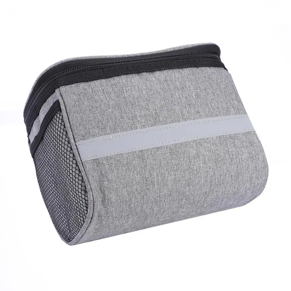 Cheap Bicycle Bag Front Handlebar Bag Polyester Gray Mountain Road Bike Panniers Tube Bags Bicycle Phone Pouch Cycling Accessories 5