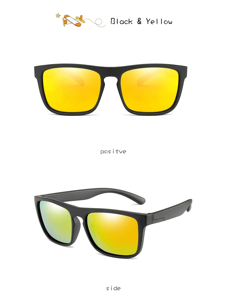 Детские квадратные поляризованные солнцезащитные очки, Детские Силиконовые безопасные солнцезащитные очки TR90, очки для девочек и мальчиков с зеркальным покрытием UV400, Gafas de sol