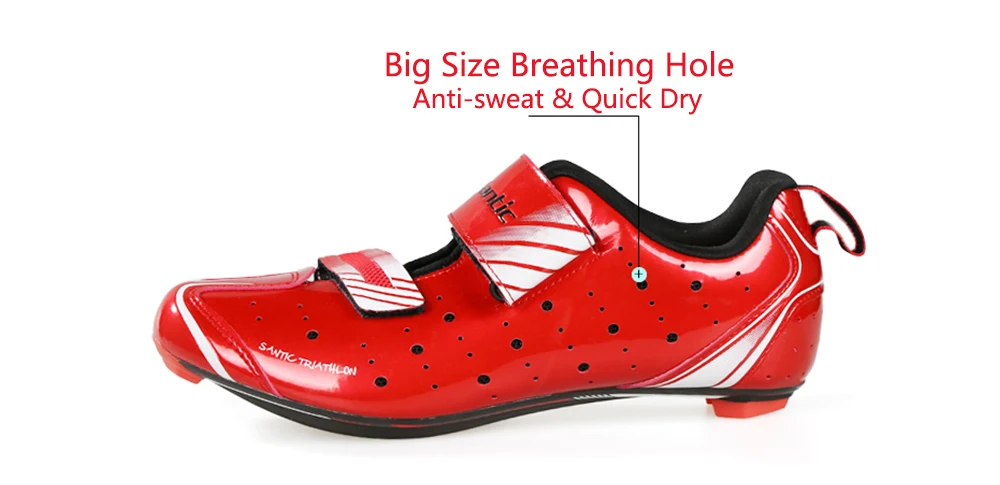 Santic, профессиональная обувь для велоспорта из углеродного волокна, обувь для велоспорта, кроссовки для мужчин, Спортивная дышащая обувь для гонок