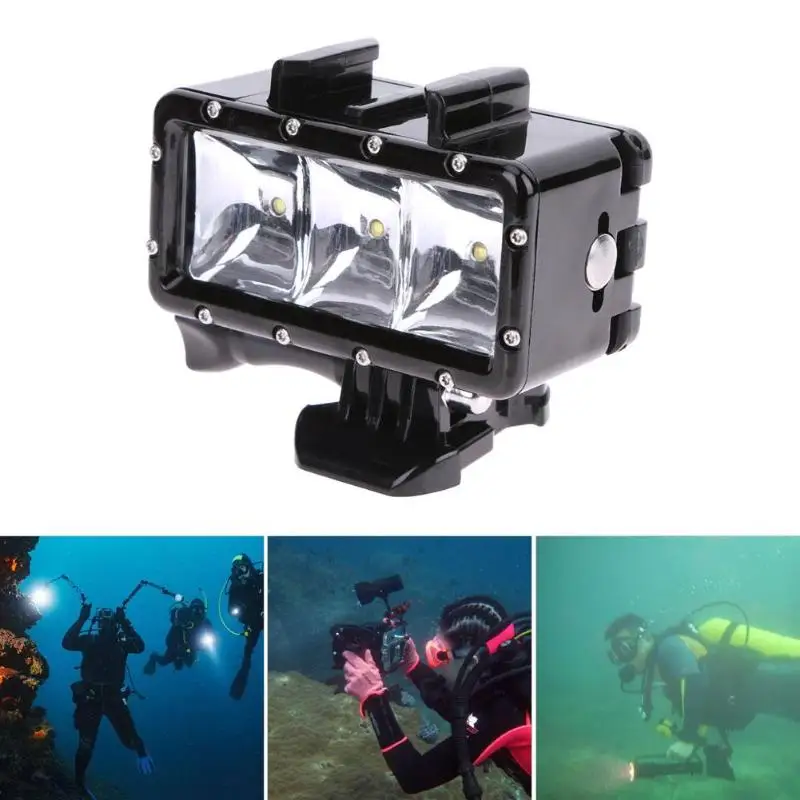 

Diving Light 30M Underwater Light Waterproof Diving LED Lamp Kit For GoPro Hero Accessories 3 High-quality LED Lamp Beads
