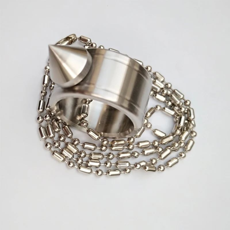 50pcs Self Defense Stainless Steel Finger Ring Bead Chain Outdoor Survival Protective Fashion Jewelry EDC Tactical Safety Weapon