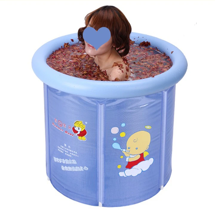 Adult Spa folding Portable bathtub inflatable bathtub with cushion and oot air pump Gift Warm winter creative household