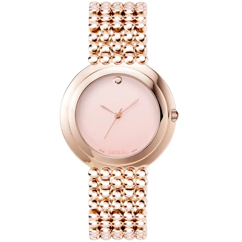 Водонепроницаемые кварцевые наручные часы с календарем, SMAEL, модные повседневные новые женские часы, элегантные часы из розового золота, 1885 м, женские цифровые часы - Цвет: RoseGold