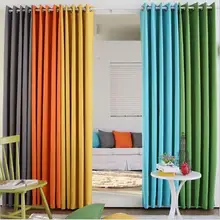 

Single Panel Modern Solid Colors Blackout Curtains Blinds for Living Room Flat Window Treatment Fashion Curtain Panels