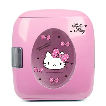 

Hello Kitty 9L Mini Refrigerator Car Home Dual-use Refrigerator Storage Dc 12v Refrigeration Nevera Picninc Cooler Box Fridge